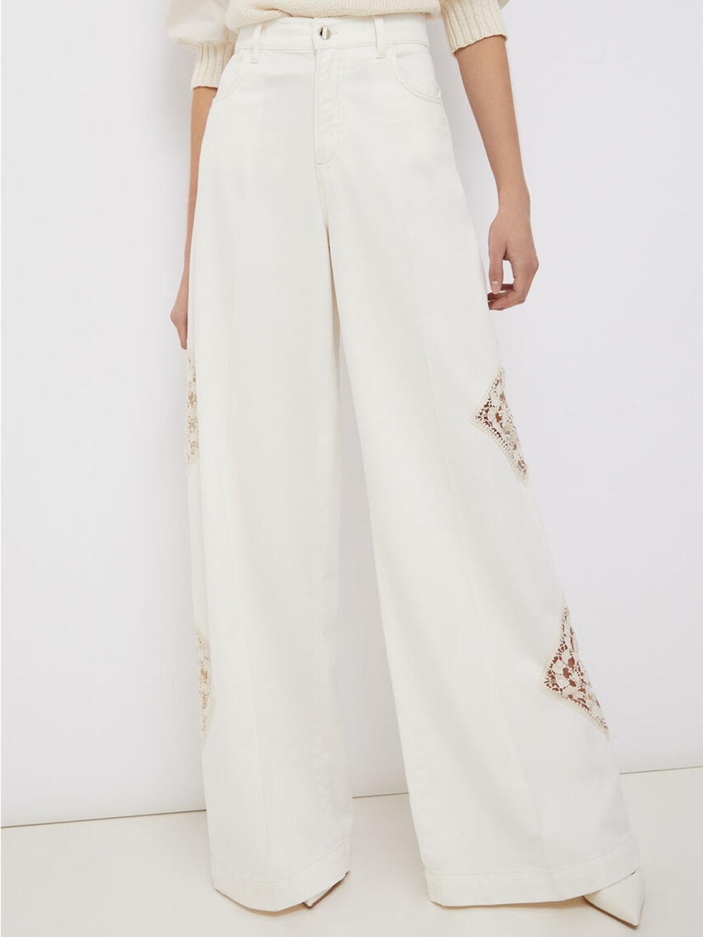 Liu Jo wide eco-friendly jeans with lace